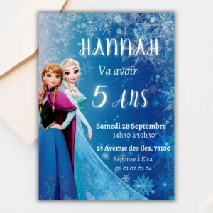 Frozen elsa uitnodiging