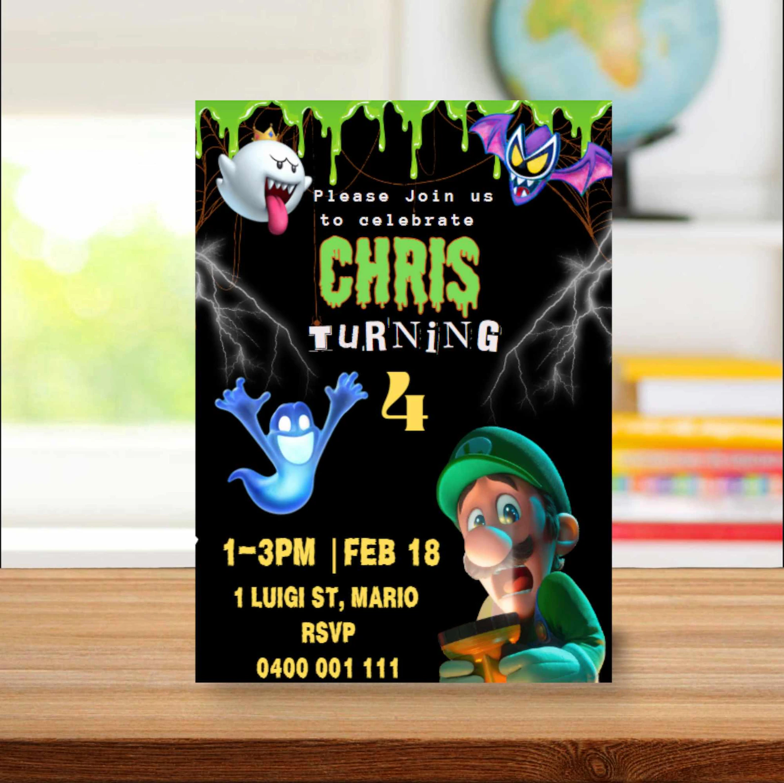 Luige verjaardagsuitnodiging