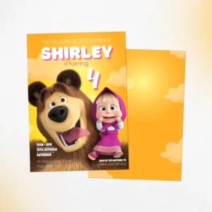 Masha en de beer uitnodiging