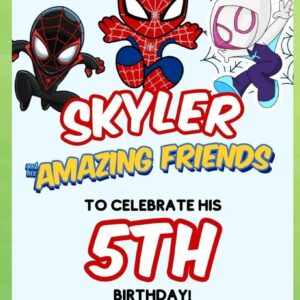 Spidey verjaardagsuitnodiging