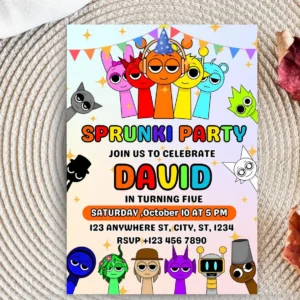 Sprunki verjaardagsuitnodiging