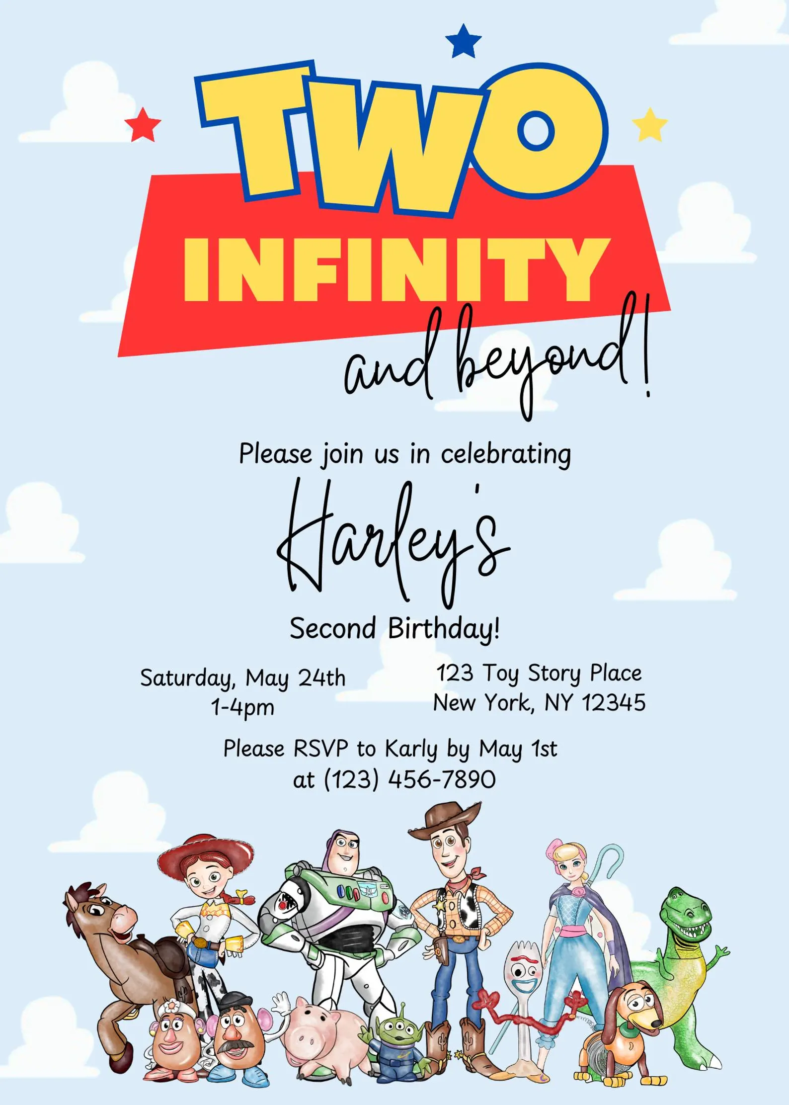 Toy story uitnodiging