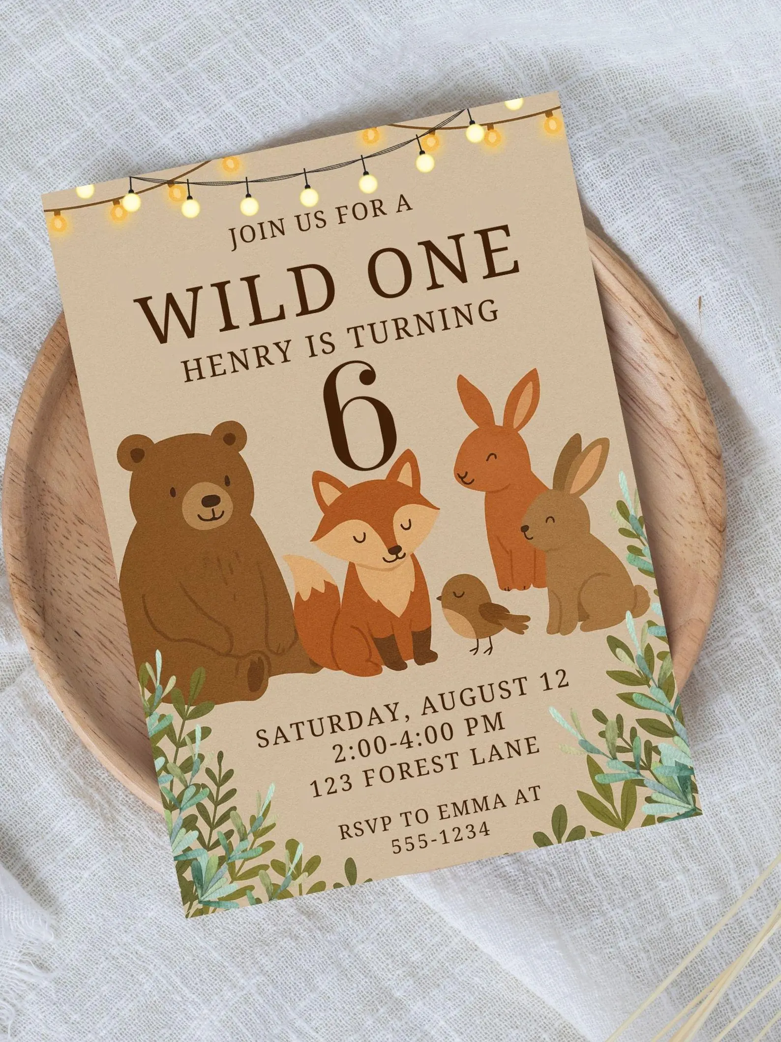 Woodland uitnodiging