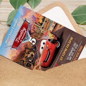 mc queen verjaardagsuitnodiging