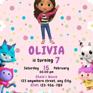 uitnodiging gabby dollhouse