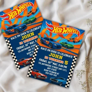Hot wheels verjaardagsuitnodiging