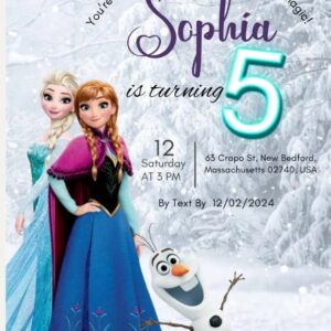 Uitnodiging prinsessen anna en elsa